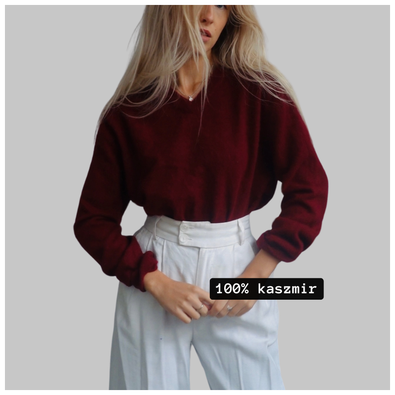 MINISM STUDIO I Vintage: kaszmirowy sweter - burgundowy