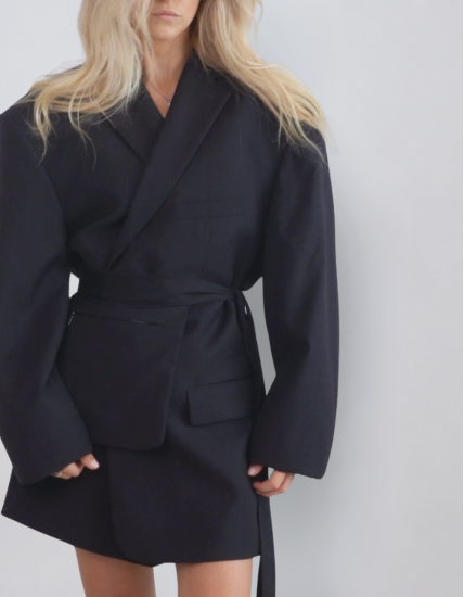 MINISM STUDIO I Upcycling: marynarka + przepaska