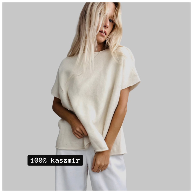 MINISM STUDIO I Vintage: kaszmirowy sweter oversize - kremowy